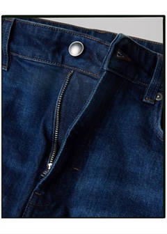 Jeans made in Italy, tapered fit, Candiani fabric — Dark Blue 8