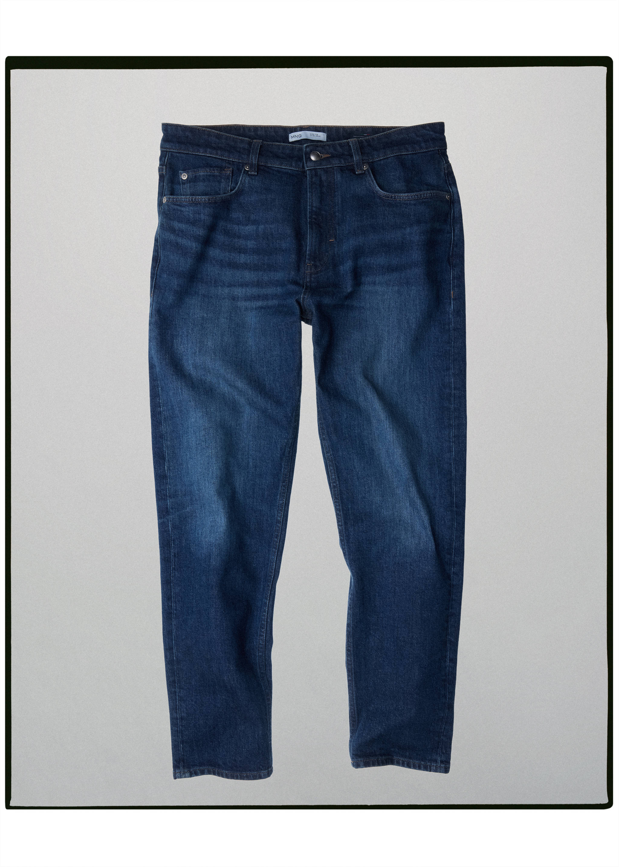 Jeans algodón tapered-fit - Artículo sin modelo, Azul oscuro. Ref: 37055839-00.