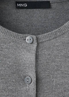Knitted button cardigan — Grey 6