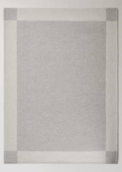 Wool blanket with scalloped edging — Grey 4