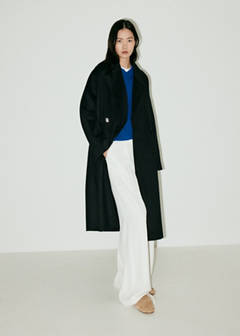 Handmade oversized wool coat — Black 2