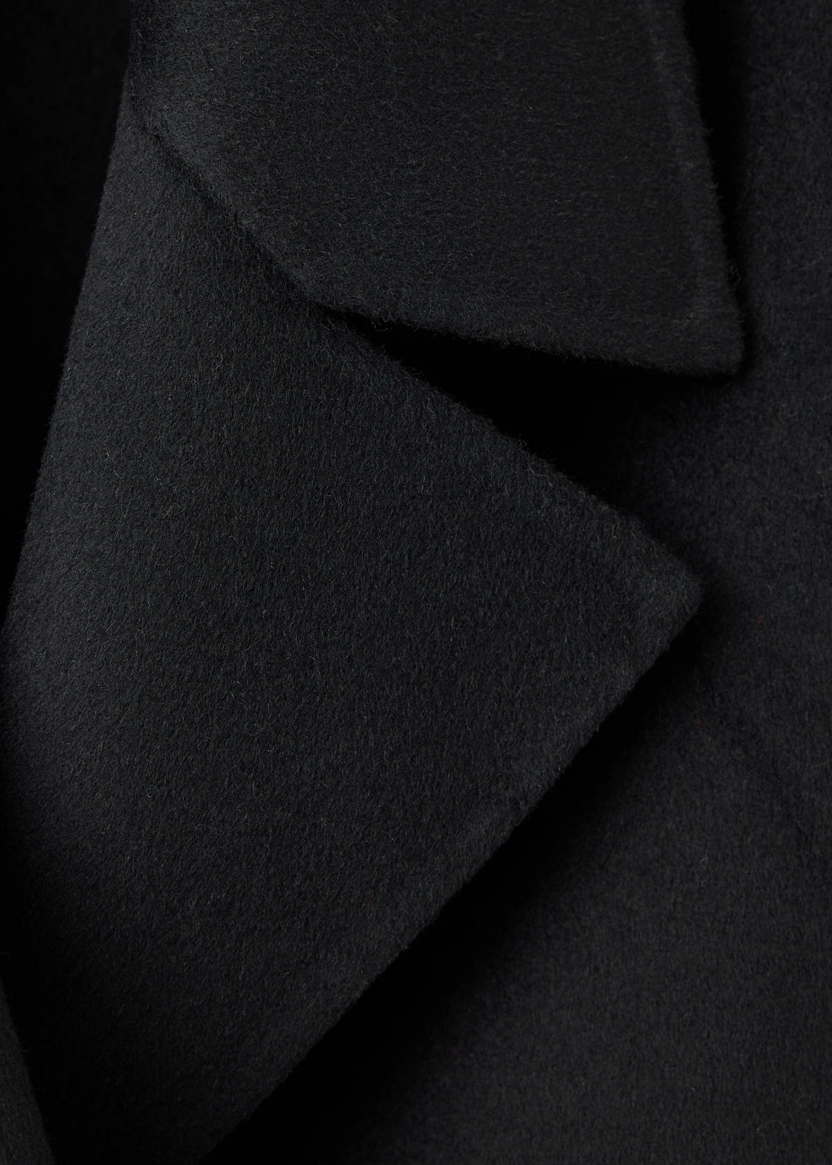 Handmade oversized wool coat — Black