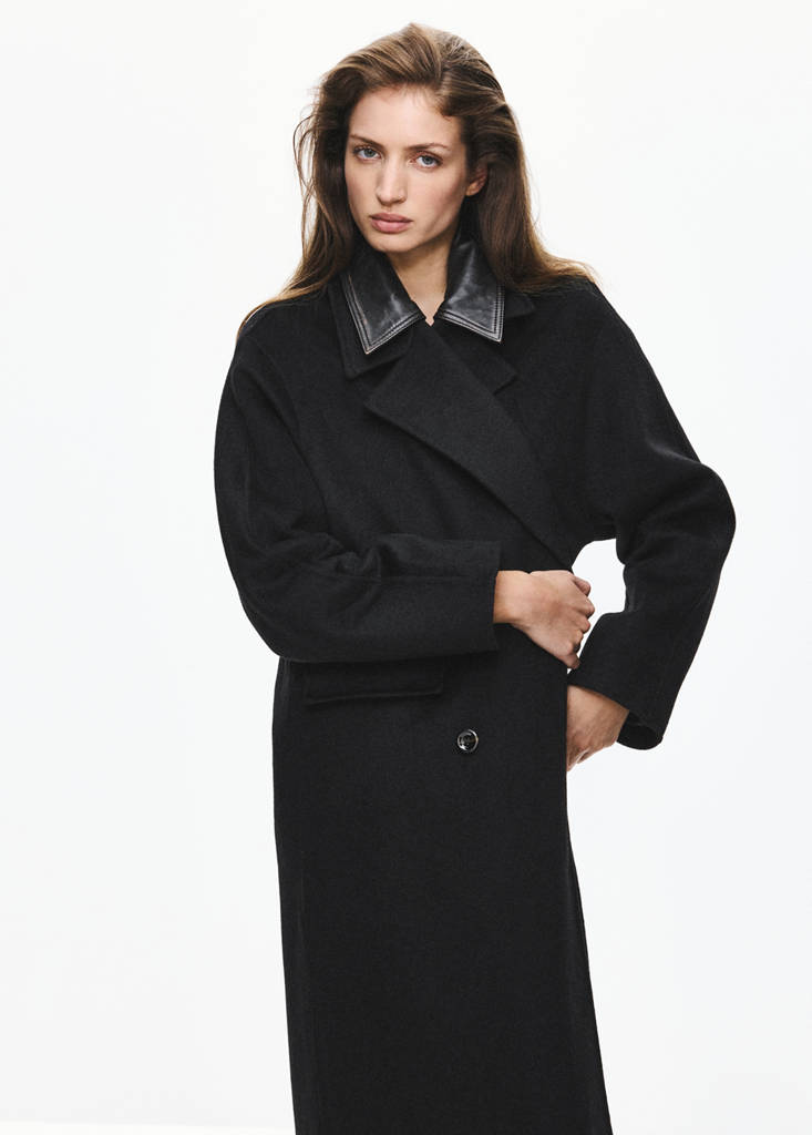 Handmade wool coat — Black