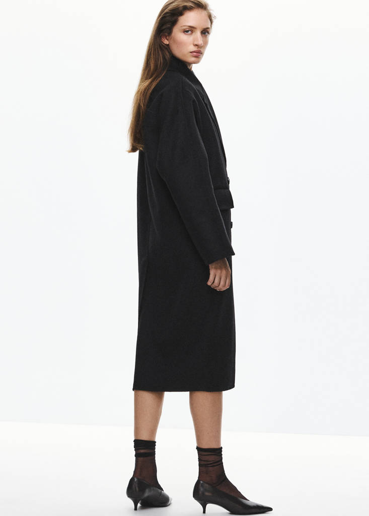 Handmade wool coat — Black