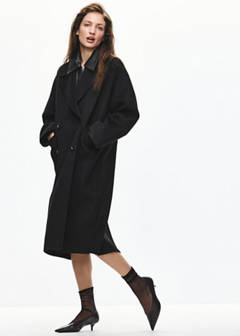 Handmade oversized wool coat — Black 12