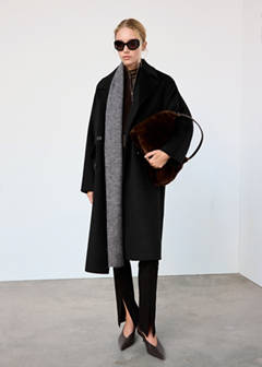 Handmade oversized wool coat — Black 14