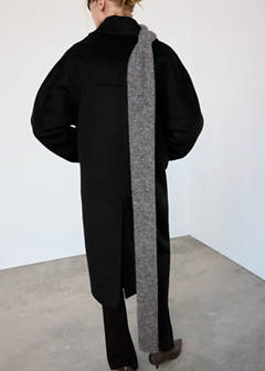 Handmade oversized wool coat — Black 15