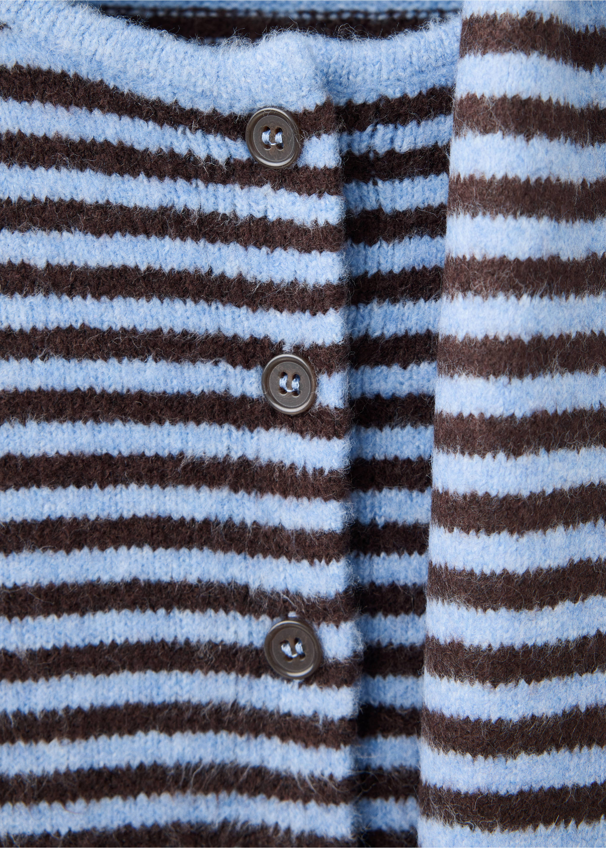 Striped cardigan scarf - Details of the article 8, Sky Blue. Ref: 37055848-00.