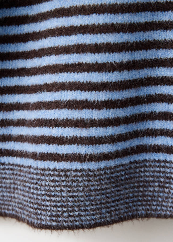 Striped cardigan scarf — Sky Blue