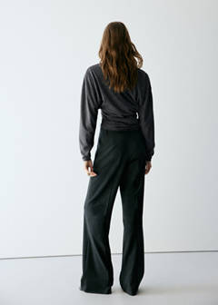 Buttoned knit sweater — Grey 3