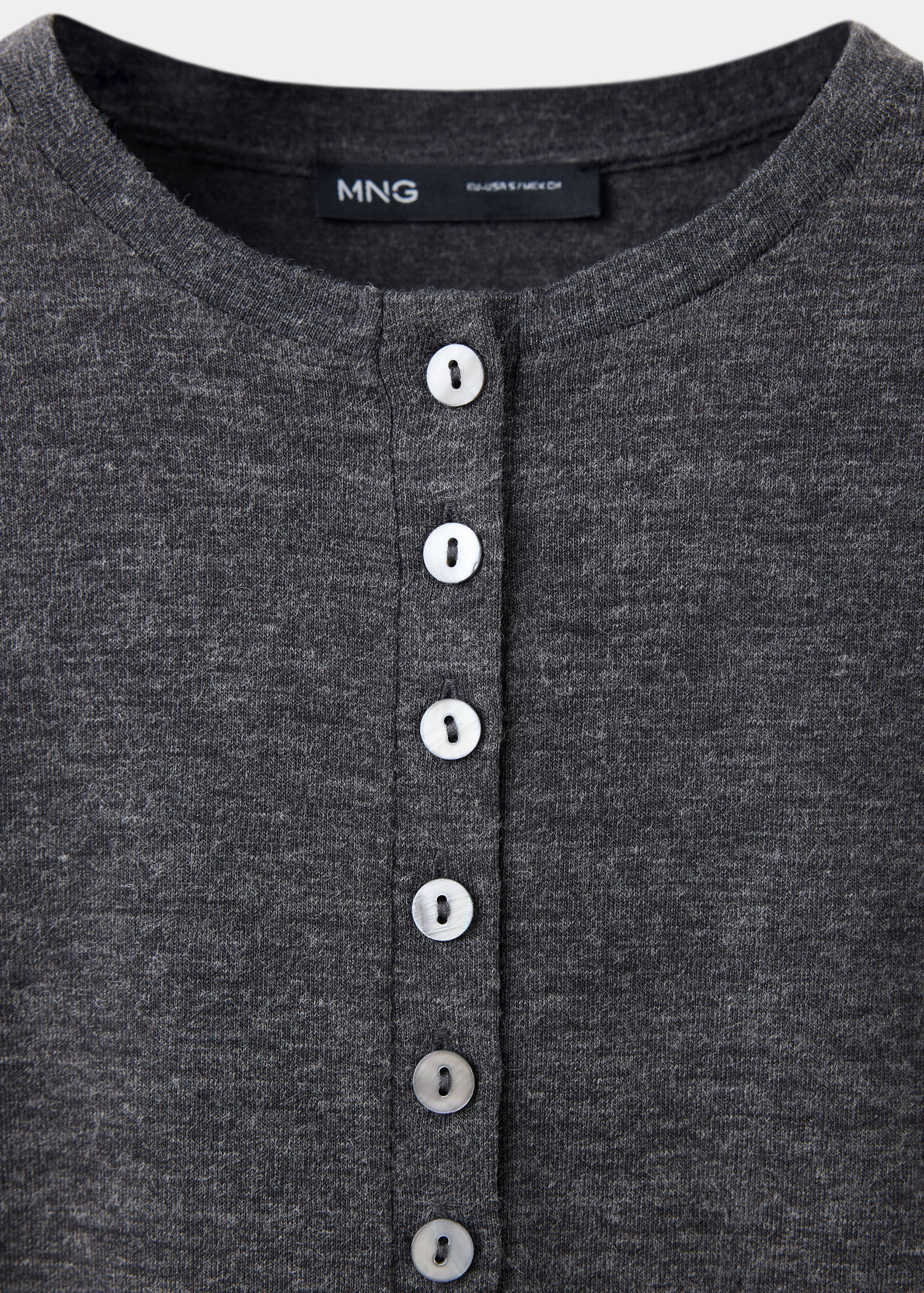 Buttoned knit sweater - Details of the article 8