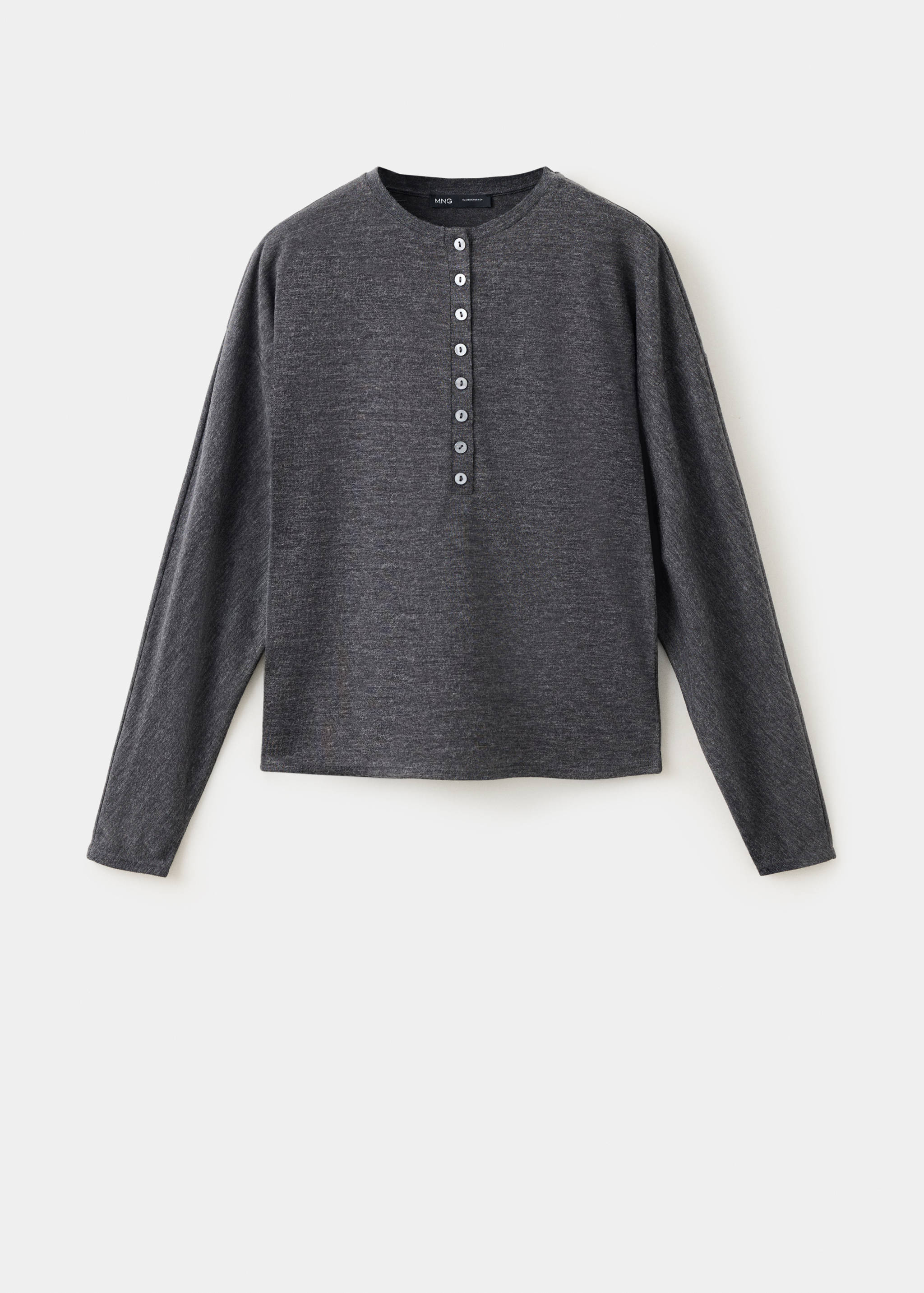 Buttoned knit sweater - Article without model