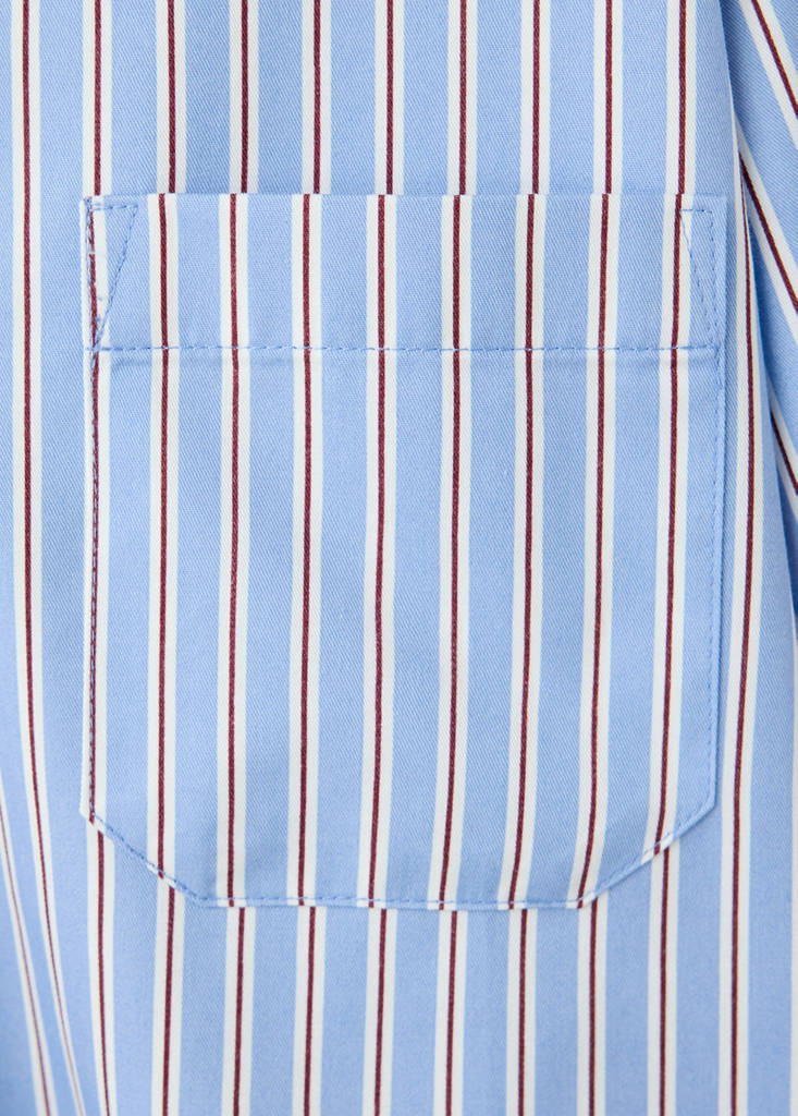 Striped straight shirt — Brown