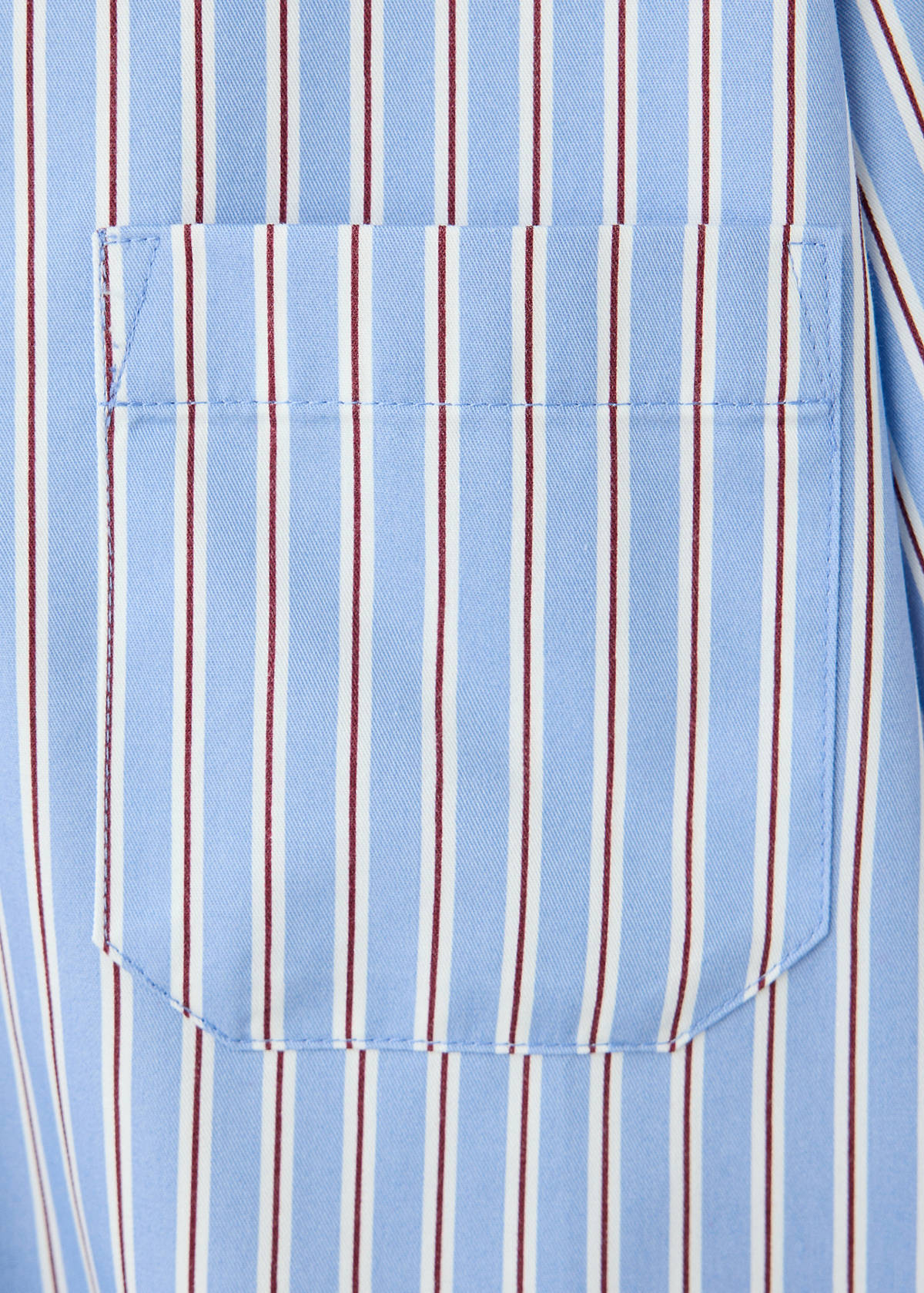 Striped straight shirt — Brown