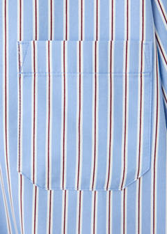 Striped straight shirt — Brown 7