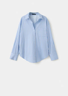 Striped straight shirt — Brown 5