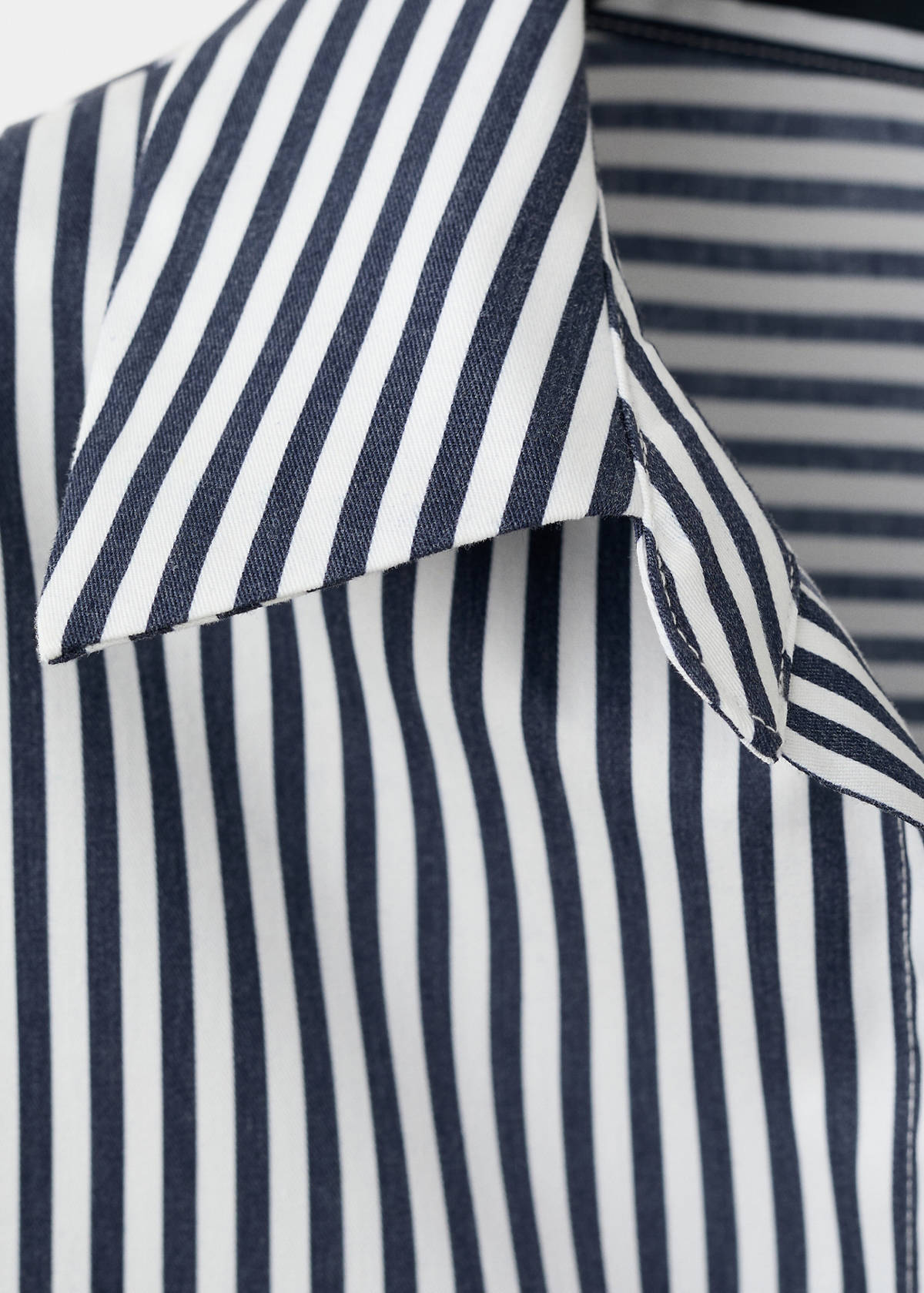 Striped straight shirt — Navy