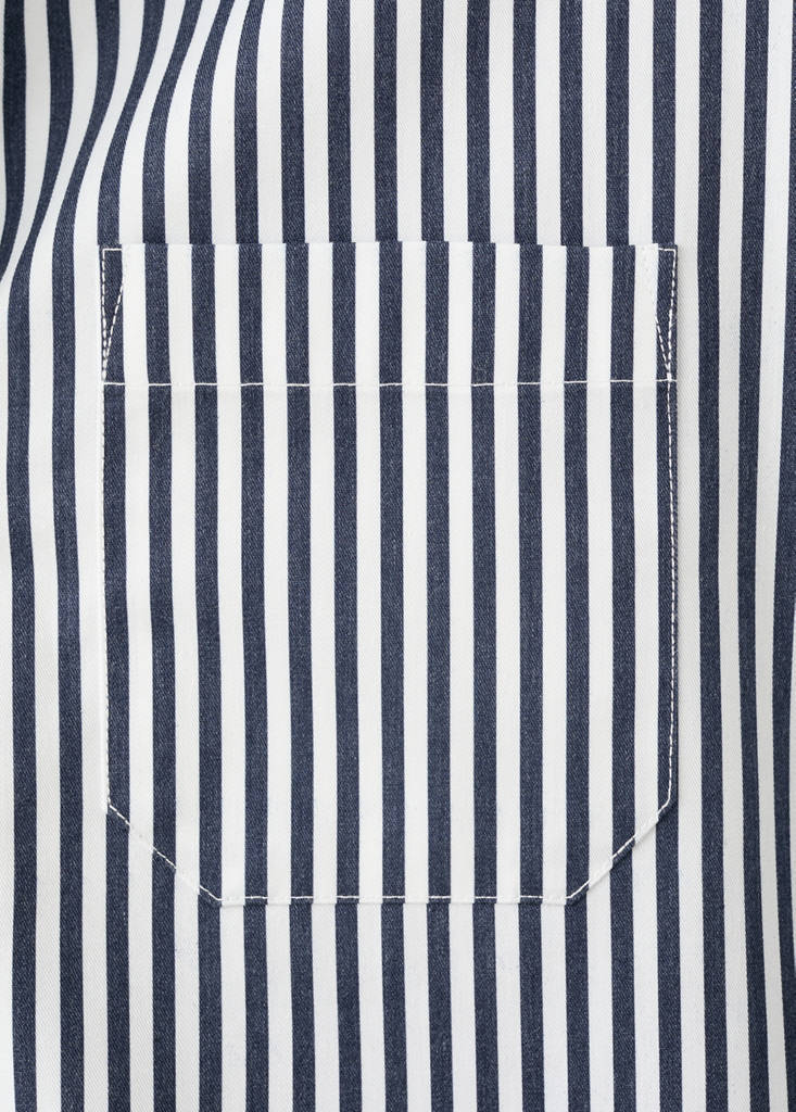 Striped straight shirt — Navy