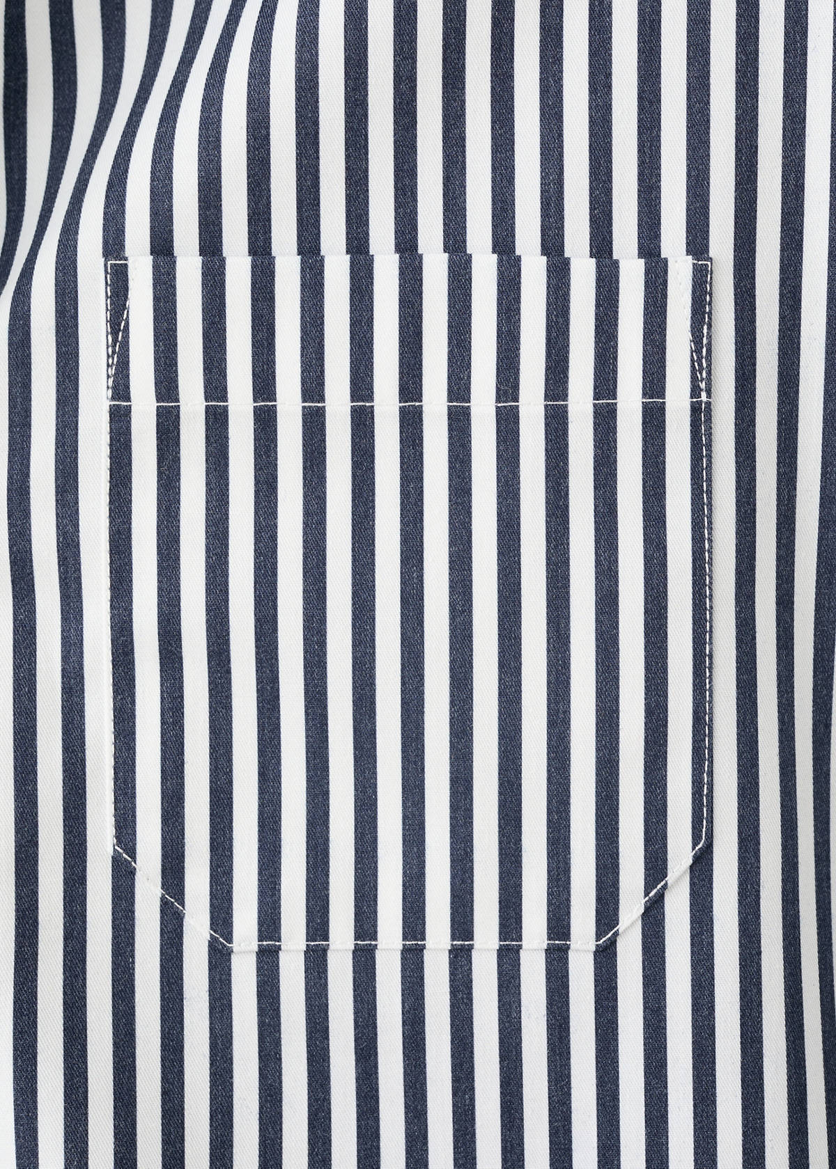 Striped straight shirt — Navy