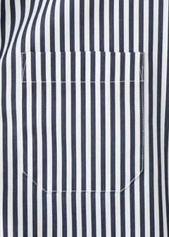 Striped straight shirt — Navy 9