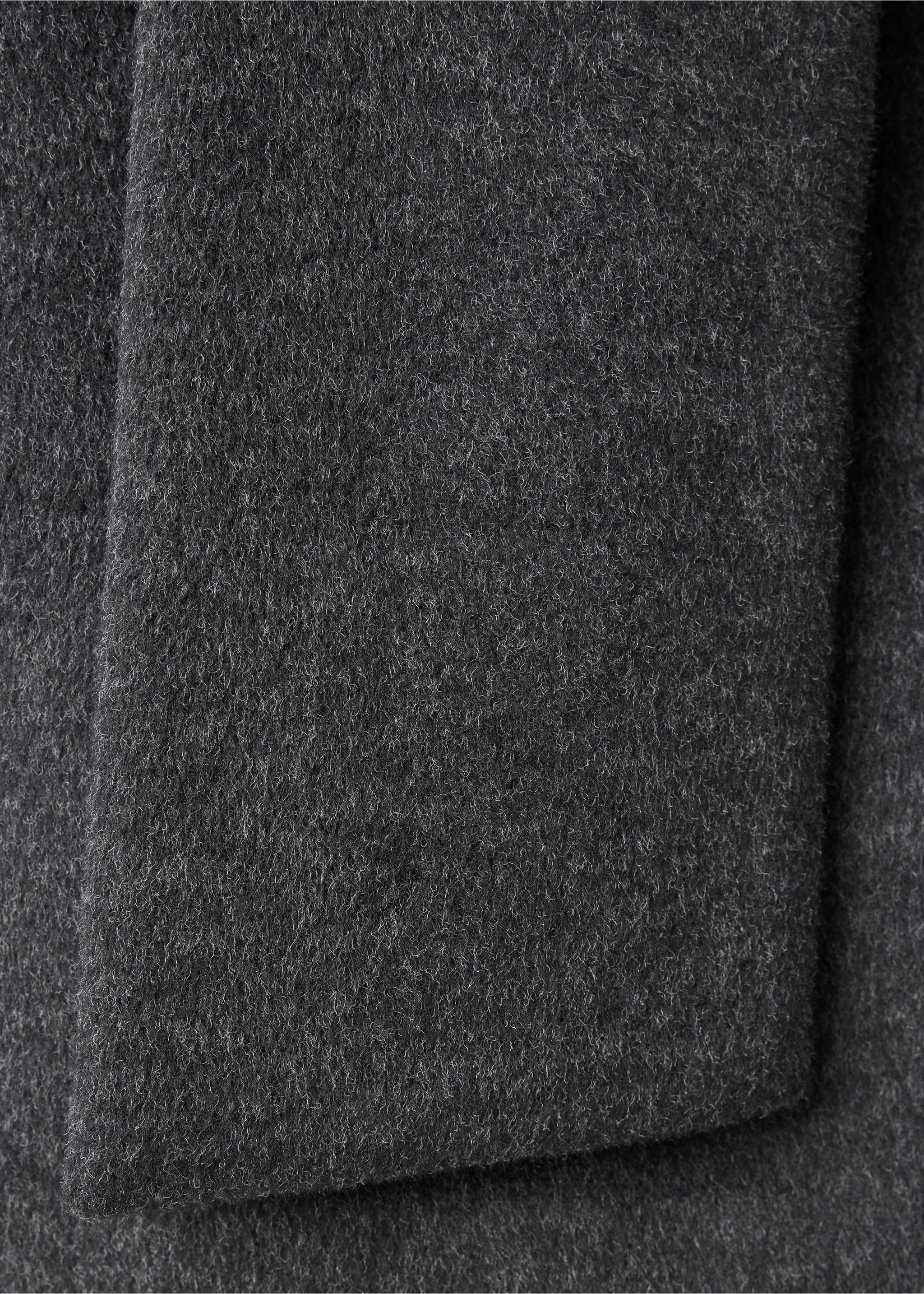 Scarf-collar cloth jacket - Details of the article 0, Dark Heather Grey. Ref: 37055855-00.