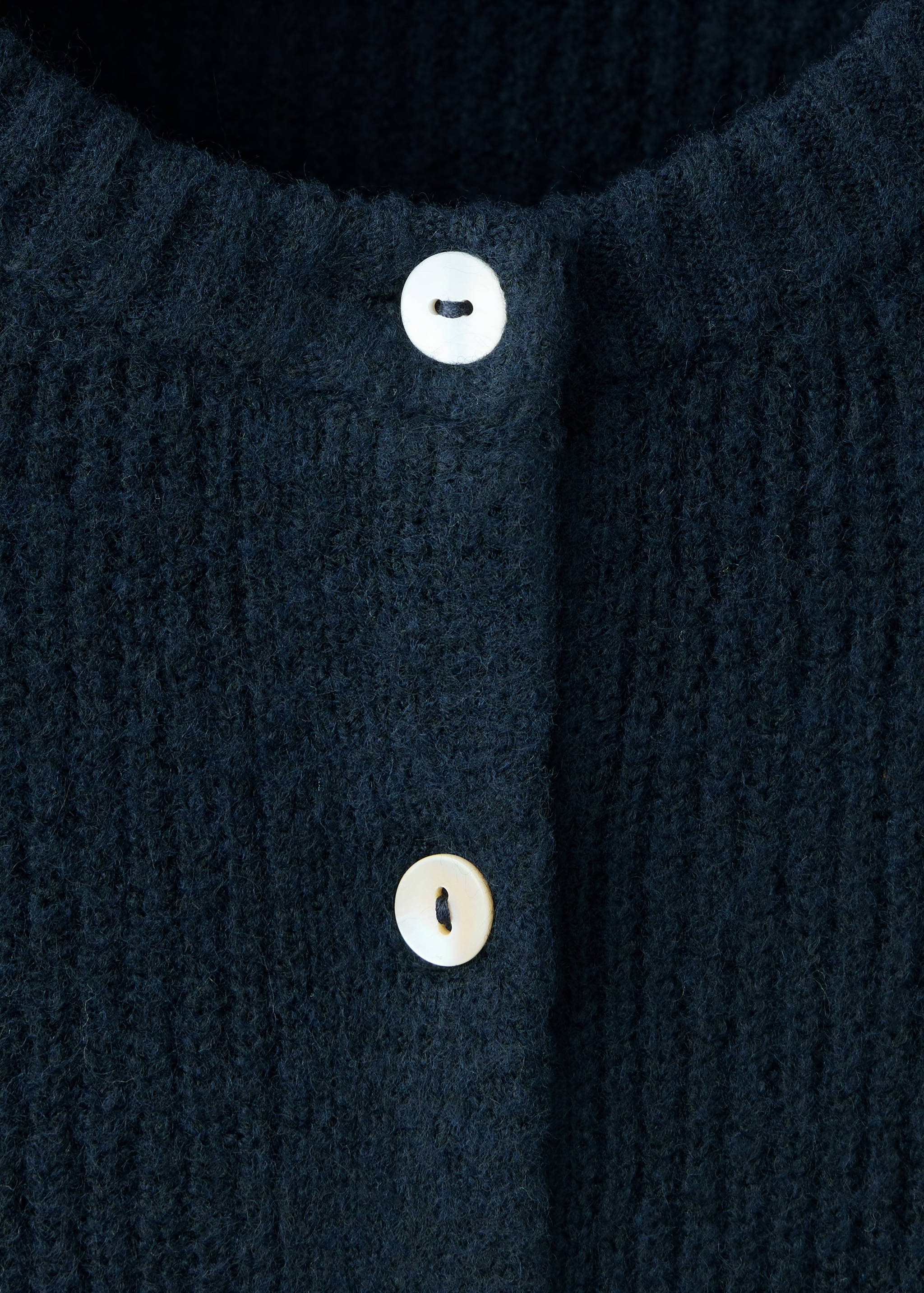 Ribbed buttoned cardigan - Details of the article 8
