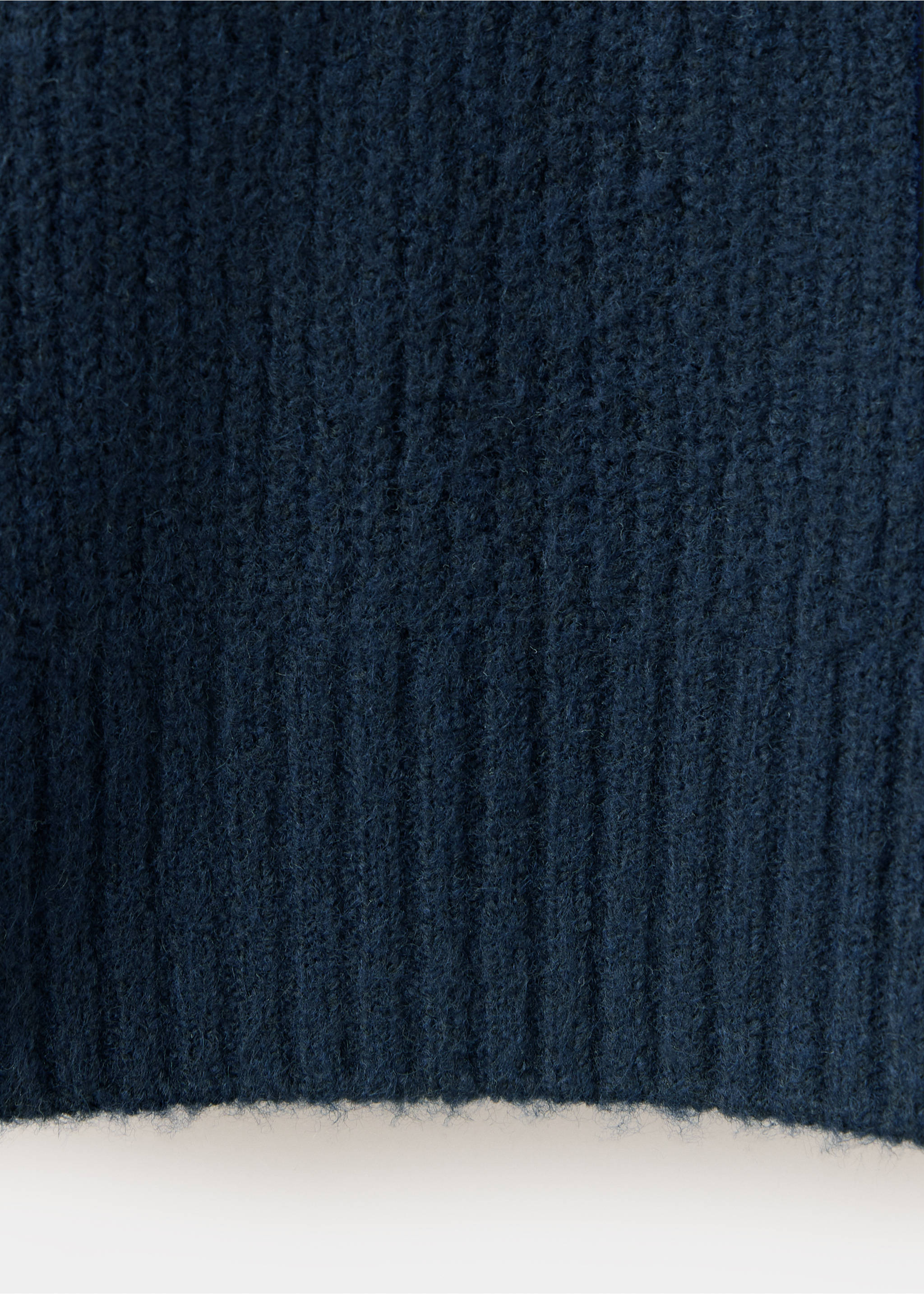 Ribbed buttoned cardigan - Details of the article 0, Navy. Ref: 37055857-00.