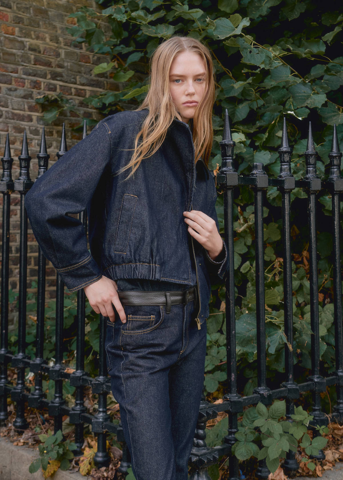 Denim bomber jacket — Open Blue