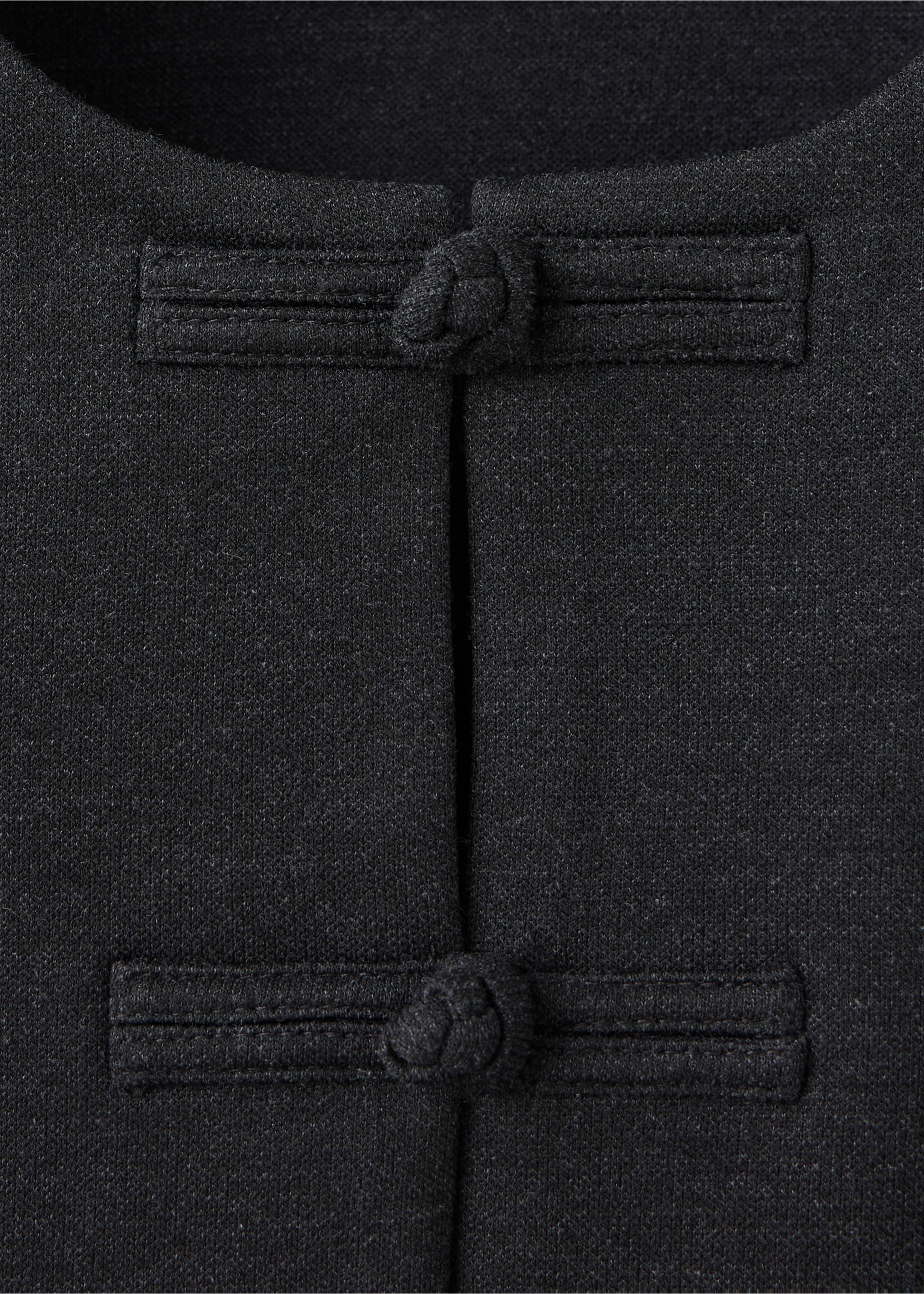 Frog-fastening vest with seam detailing - Details of the article 8, Charcoal. Ref: 37055859-00.