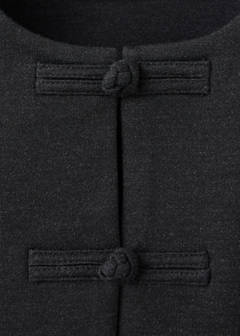 Waistcoat with frogging detail and seam detailing — Charcoal 7