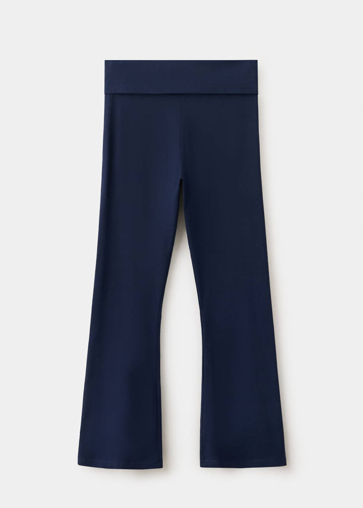Fold-over waist leggings — Navy