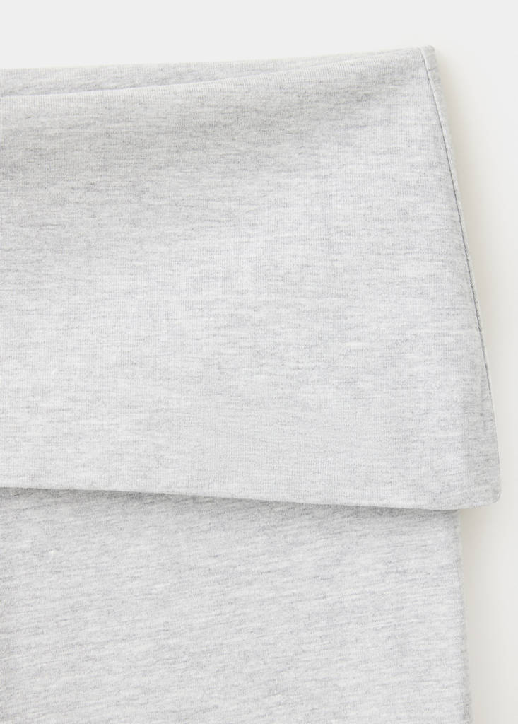 Fold-over waist leggings — Light Heather Grey