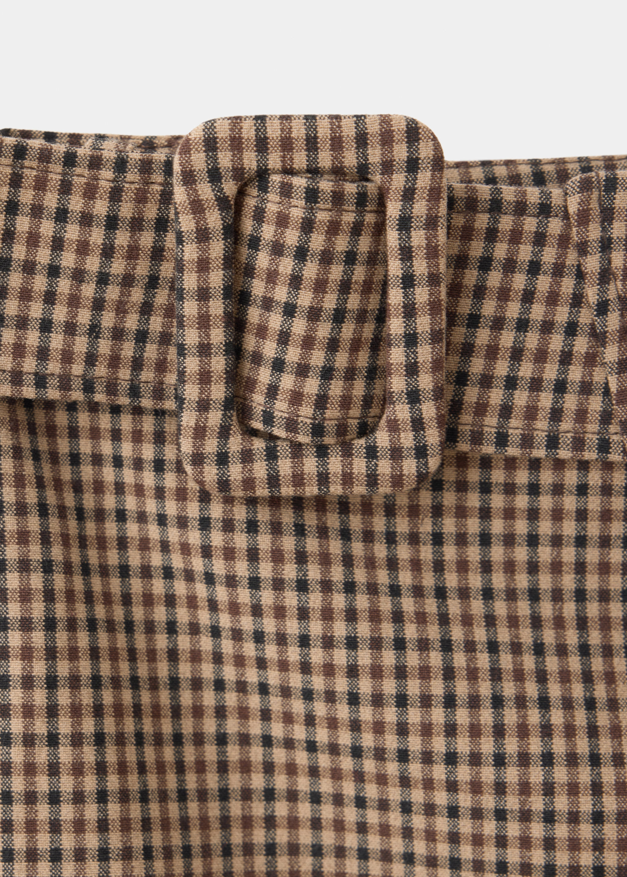Houndstooth skirt with buckle - Details of the article 8