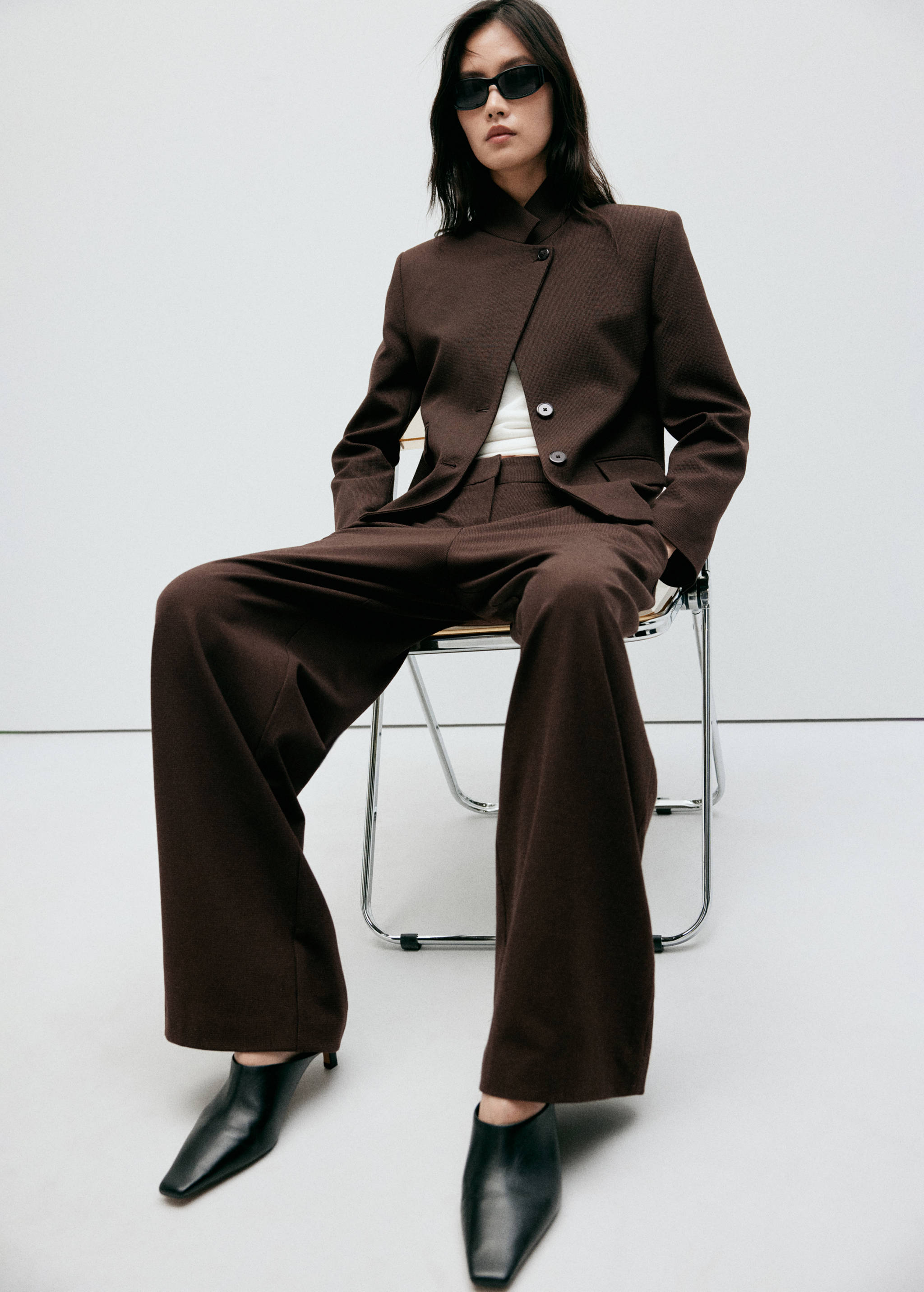 Houndstooth pleated trousers - Details of the article 3