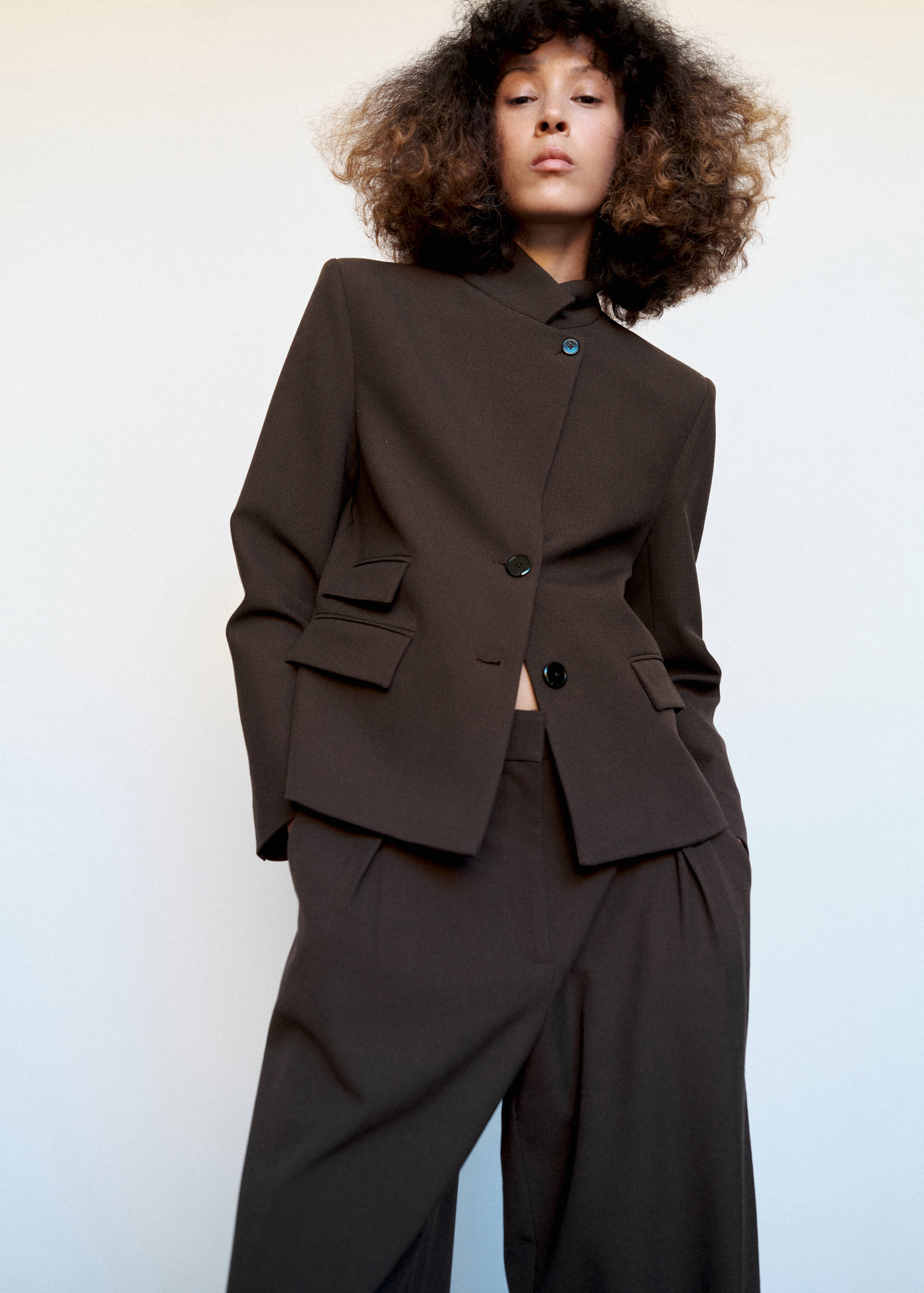 houndstooth pleated trousers - Details of the article 1