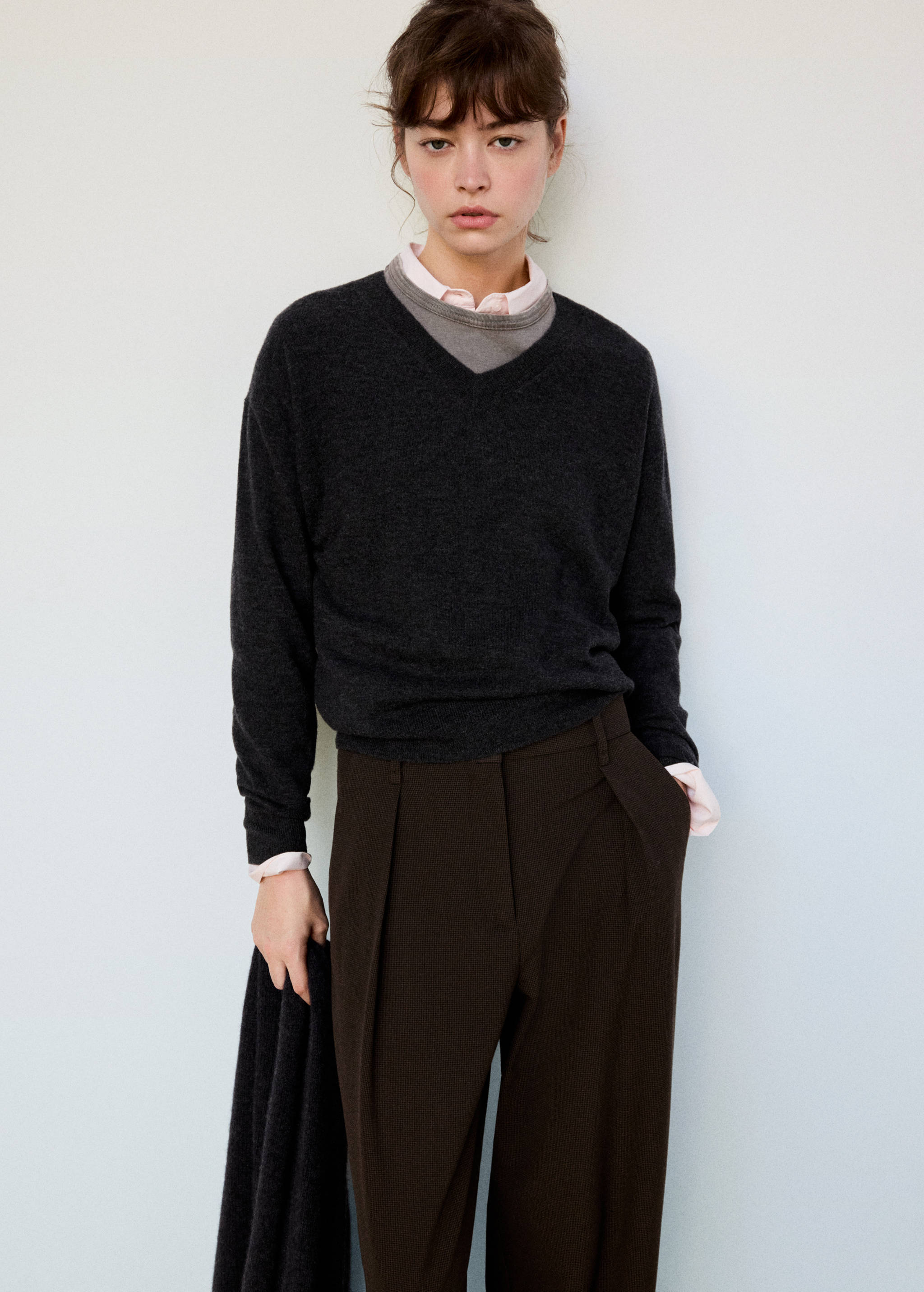 houndstooth pleated trousers - Details of the article 1