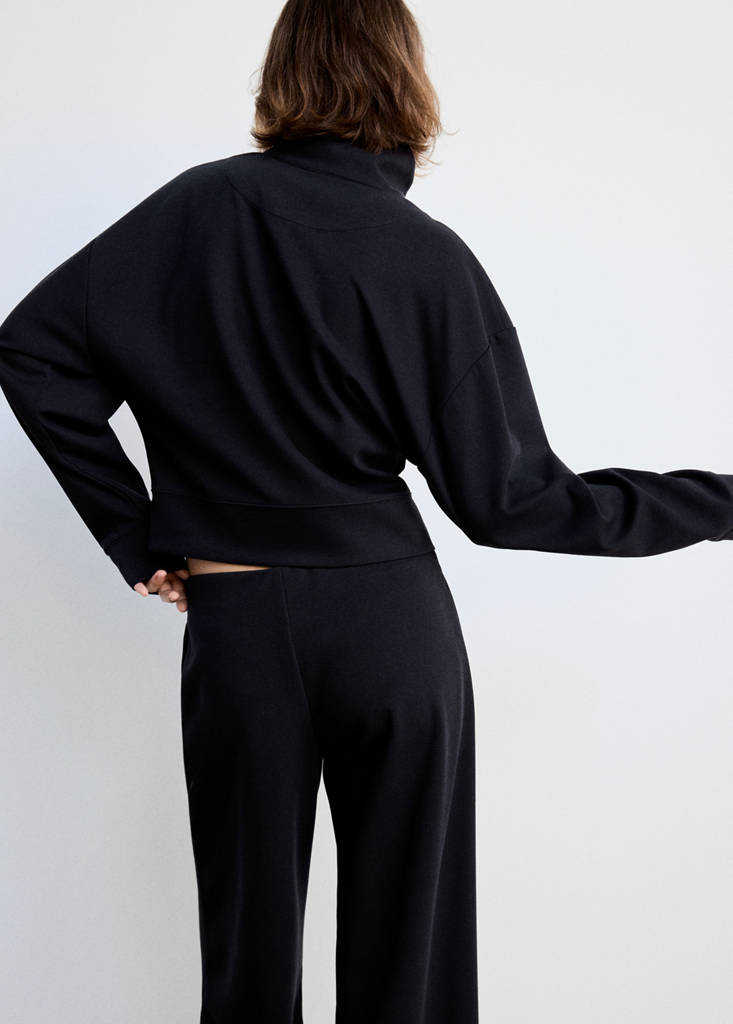 Turtleneck sweatshirt with zip — Navy