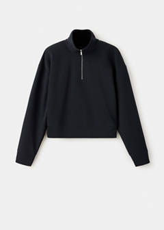 Turtleneck sweatshirt with zip — Navy 5