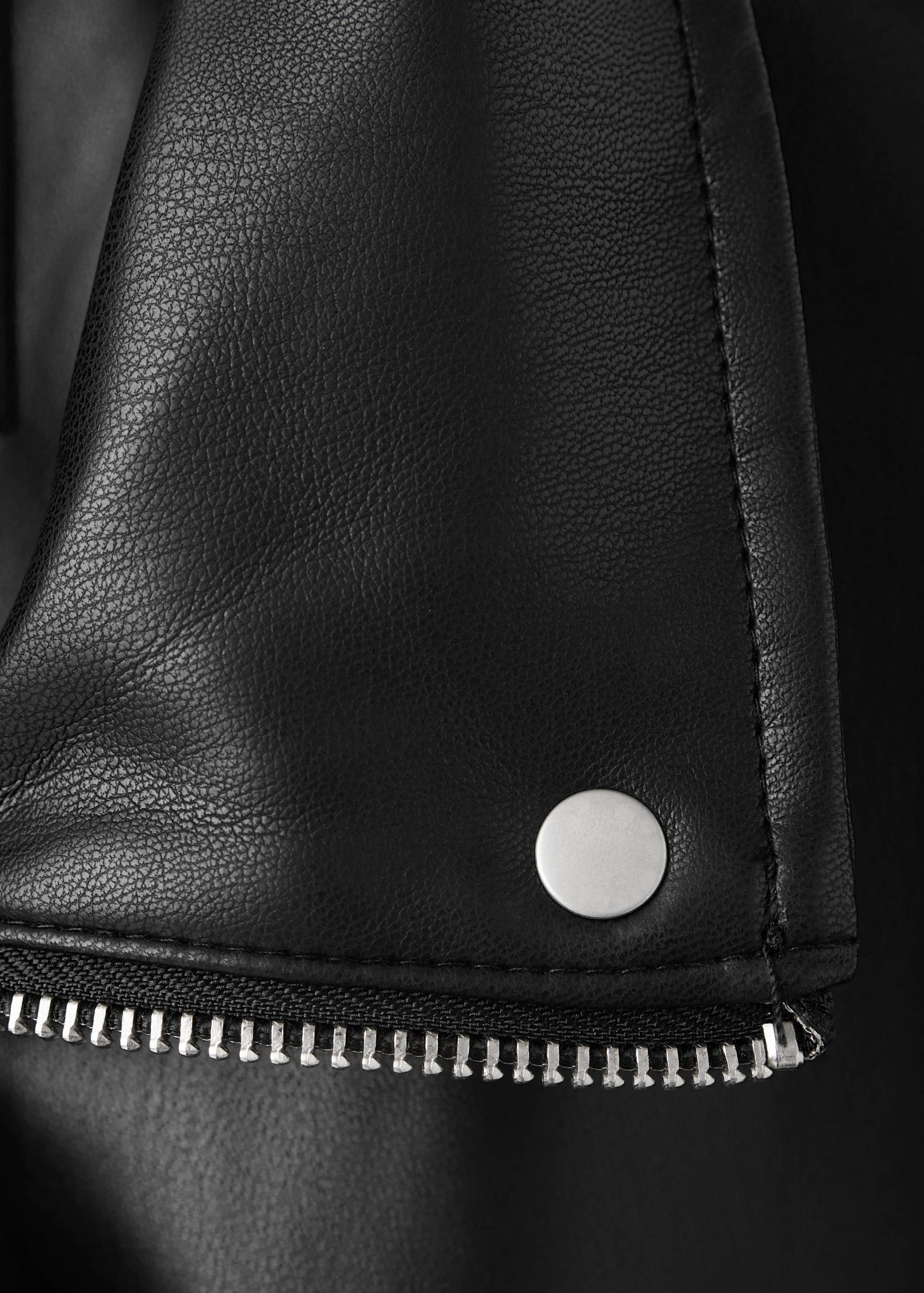 Faux leather zip-up jacket - Details of the article 0