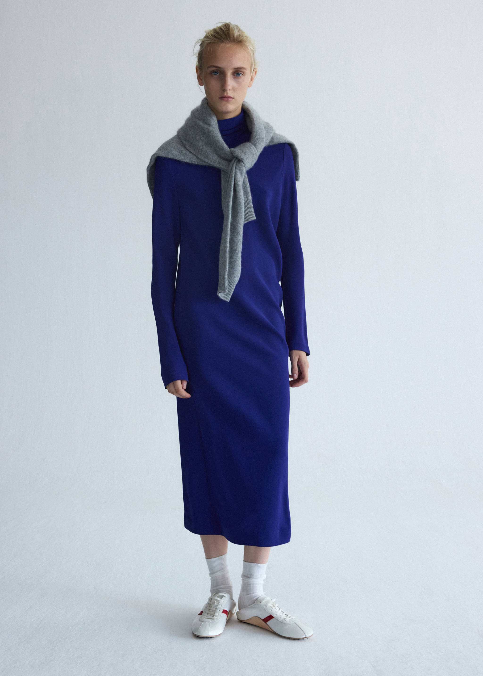 Turtleneck midi-dress - General plane