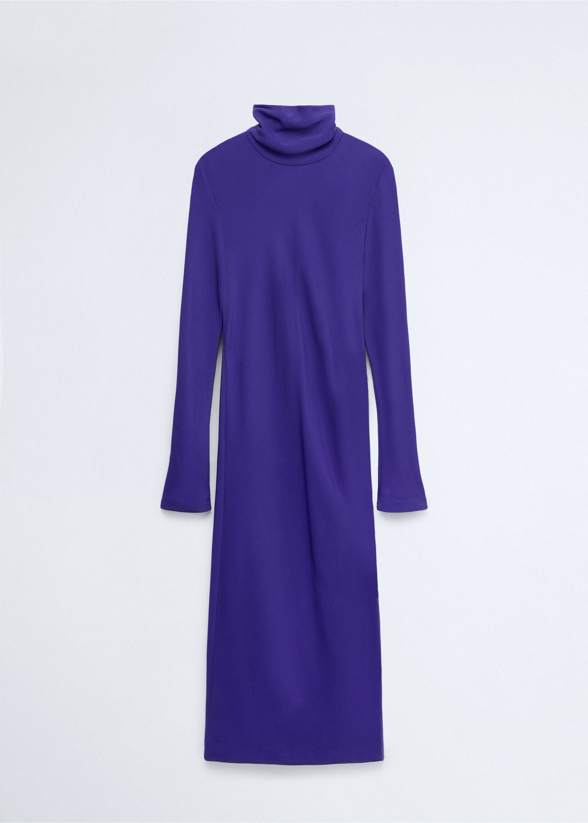 Turtleneck midi-dress - Article without model, Blue. Ref: 37055872-00.