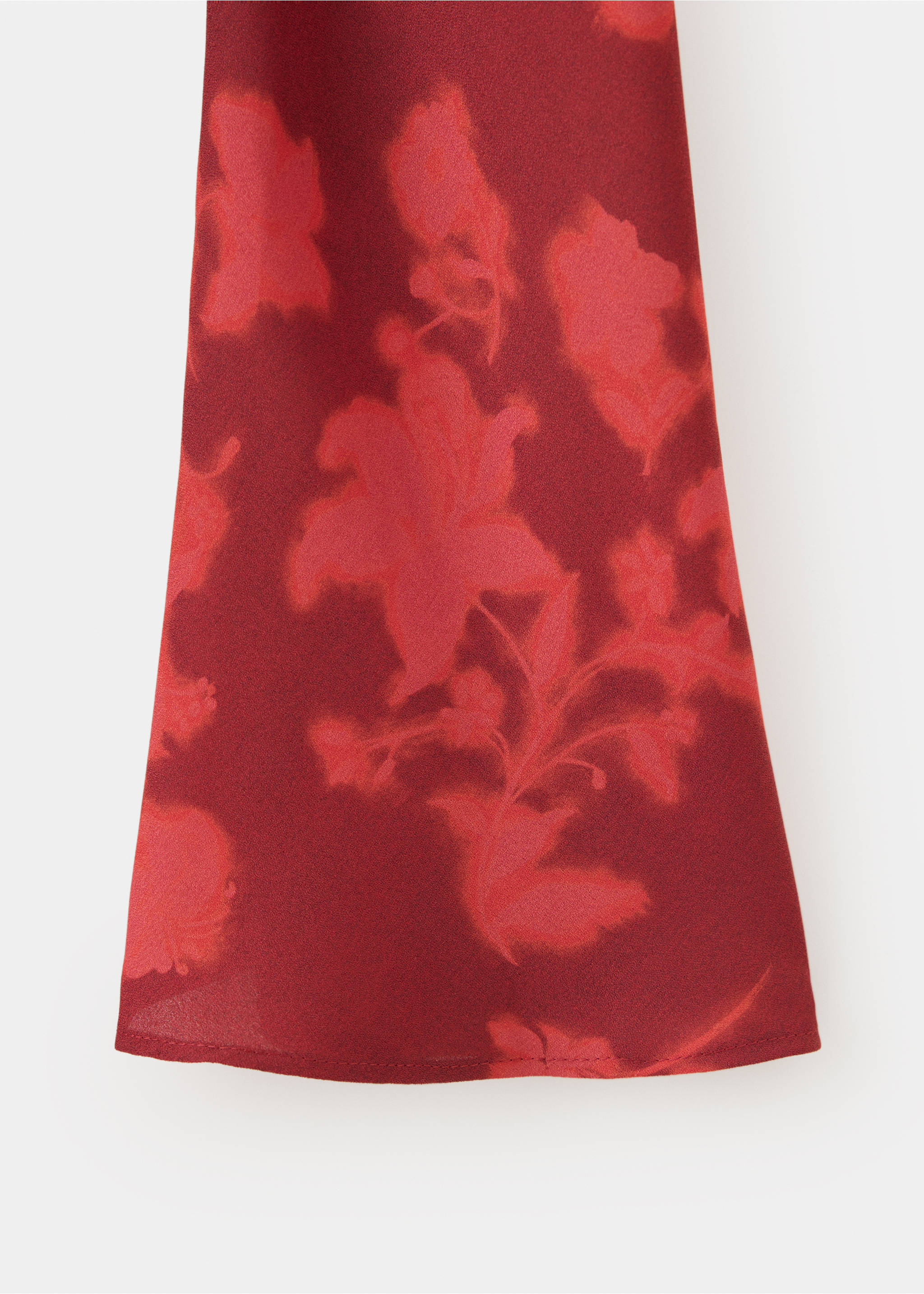 Flowy printed dress - Details of the article 0, Red. Ref: 37055875-00.