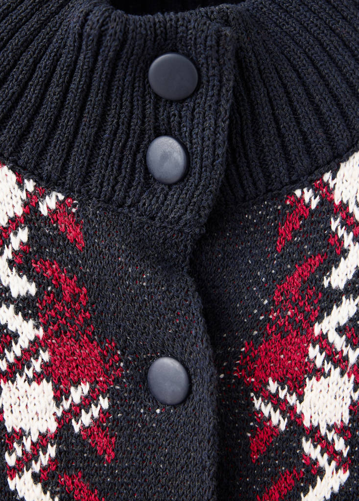 Checked knit jacket - thumbnail 6
