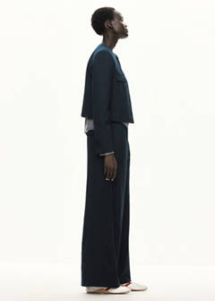 Straight jacket with flap pockets — Navy 2