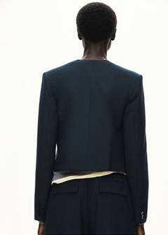 Straight jacket with flap pockets — Navy 3