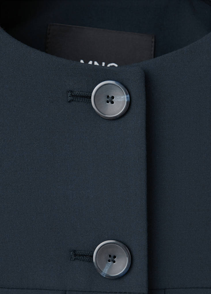 Straight blazer with flap pockets — Navy