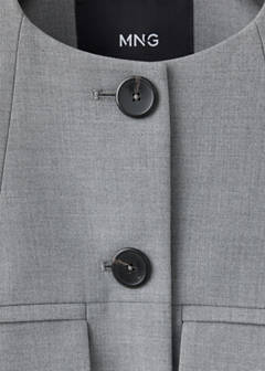 Straight jacket with flap pockets — Grey 6