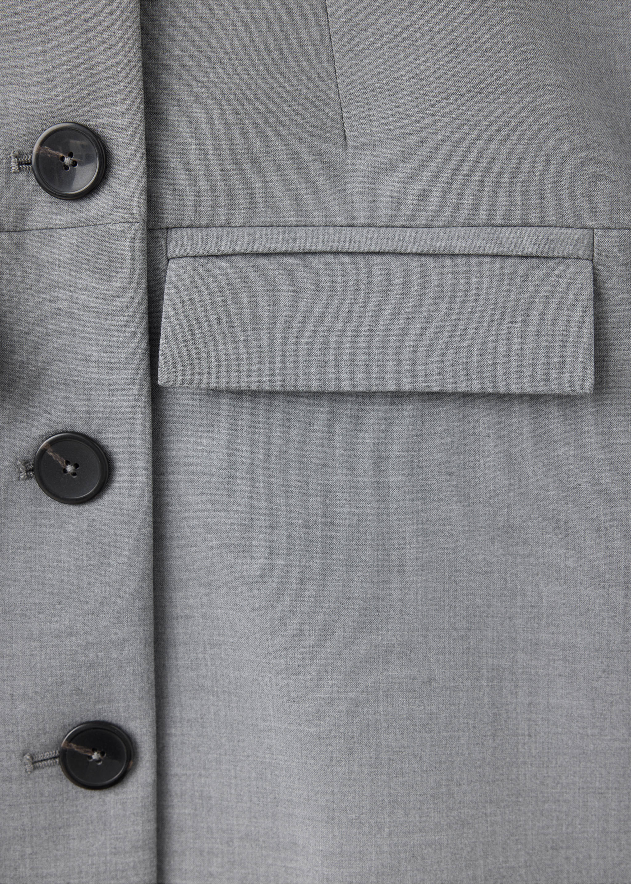 Veste droite avec poches à rabat - Détail de l'article 0, Gris. Ref: 37055881-00.