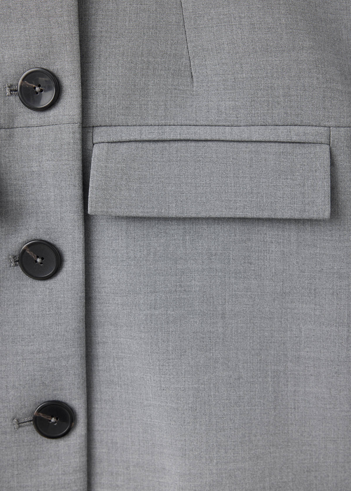 Straight jacket with flap pockets — Grey