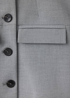 Straight jacket with flap pockets — Grey 7